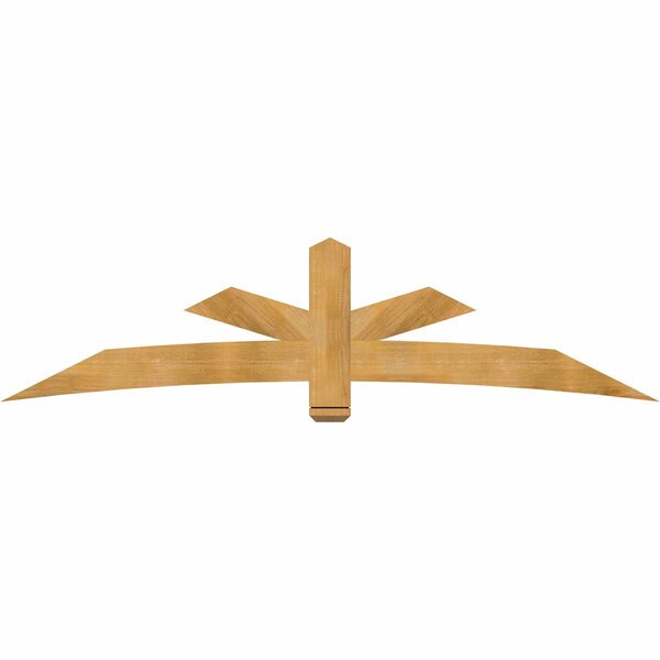 Ekena Millwork Alberta Rough Sawn Timber Gable Bracket, Western Red Cedar, 96"W x 24"H x 2"D x 6"F, 6/12 Pitch GBW096X24X0206ALB00RWR - main
